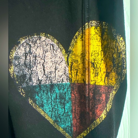 REBEL YELL Y2K RASTA HEART WIDE LEG SWEATPANTS - Picture 2 of 8